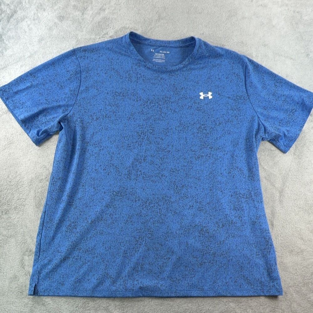 Under Armour Tech Tee Men's 3XL Blue Short Sleeve Gym Running Shirt Breathable